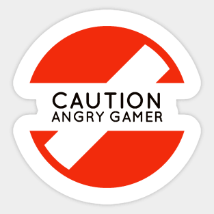 Caution angry gamer #1 Sticker